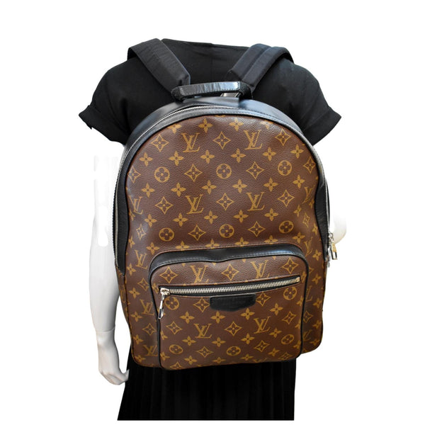 LOUIS VUITTON Josh Monogram Canvas Backpack Bag Brown