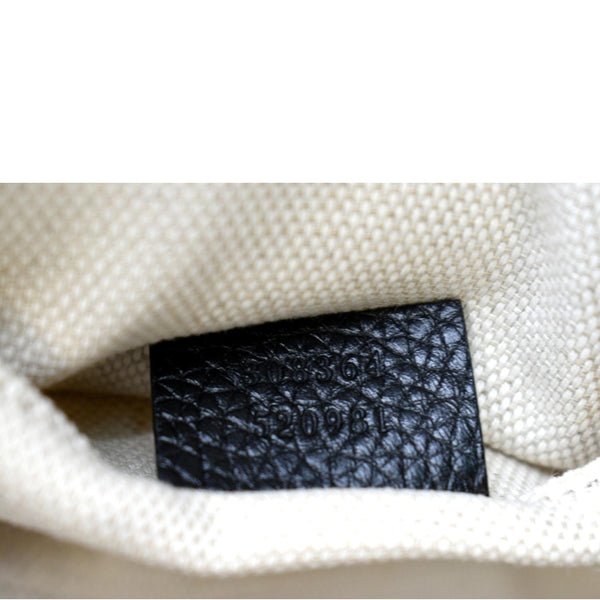 GUCCI Soho Disco Pebbled Leather Crossbody Bag Black 308364