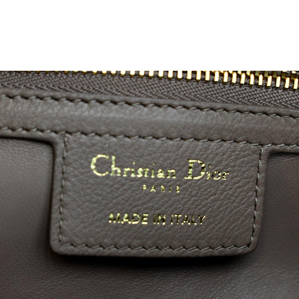 CHRISTIAN DIOR Caro Iridescent Leather Shoulder Bag Metallic Pink