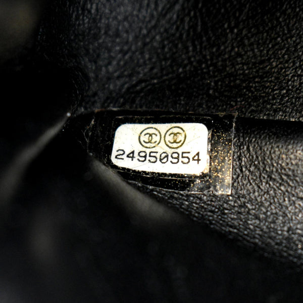 CHANEL Mini CC Flap Leather Shoulder Bag Black