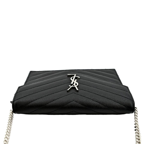 YVES SAINT LAURENT Cassandre Grain De Poudre Crossbody Chain Bag Black