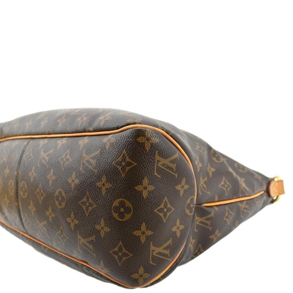 LOUIS VUITTON Delightful MM Monogram Canvas Hobo Bag Brown