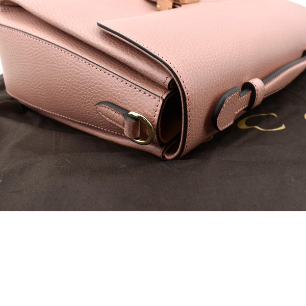 GUCCI Dollar Interlocking G Calfskin Leather Handbag Soft Pink 510306