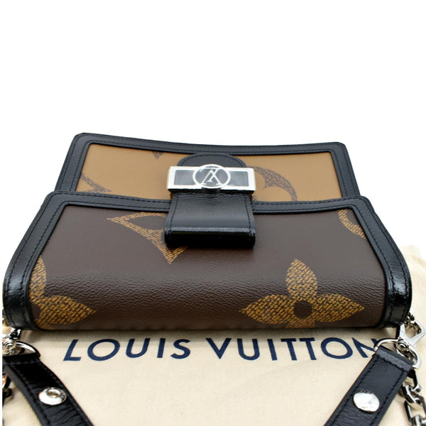 LOUIS VUITTON Giant Dauphine MM Monogram Reverse Canvas Shoulder Bag Brown
