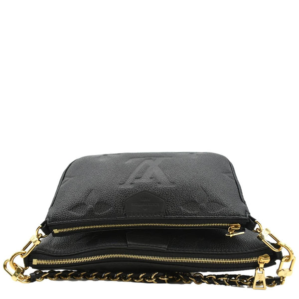 LOUIS VUITTON Multi Pochette Accessories Empreinte Clutch Bag Black