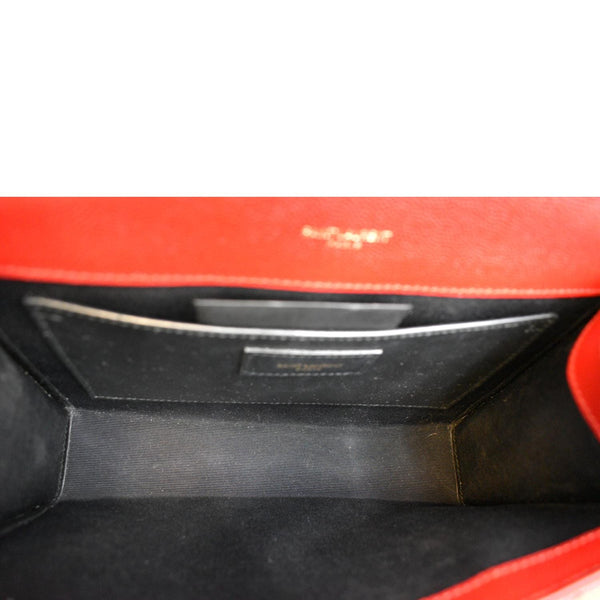 YVES SAINT LAURENT Medium Envelope Leather Chain Shoulder Bag Red