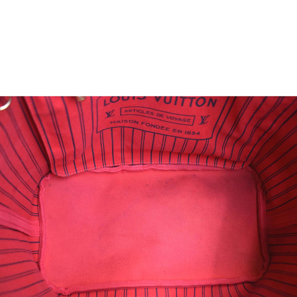 Louis Vuitton Neverfull MM Damier Ebene Tote Bag Brown - Inside