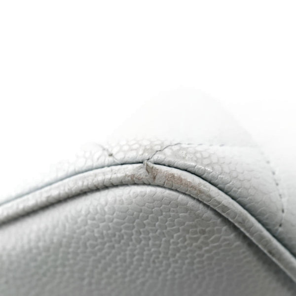 Chanel Medallion Quilted Caviar Leather Tote Bag White - Fault