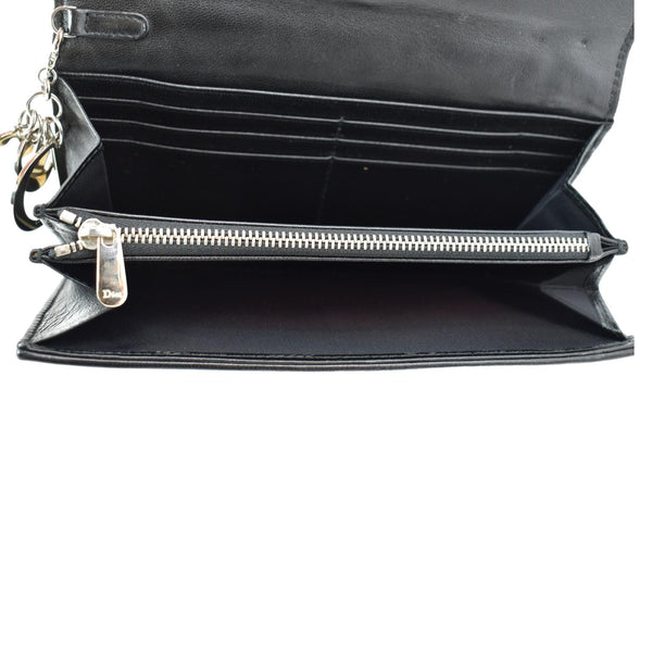 CHRISTIAN DIOR Lady Dior Cannage Leather wallet Black