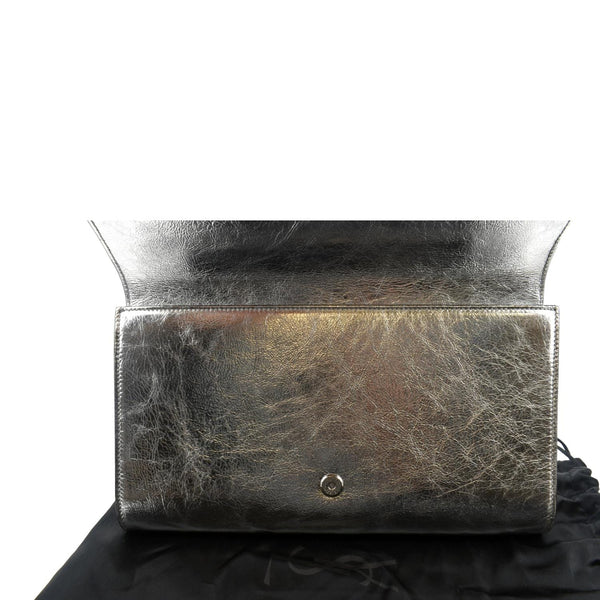 Yves Saint Laurent Belle de Jour Leather Clutch Bag - Open