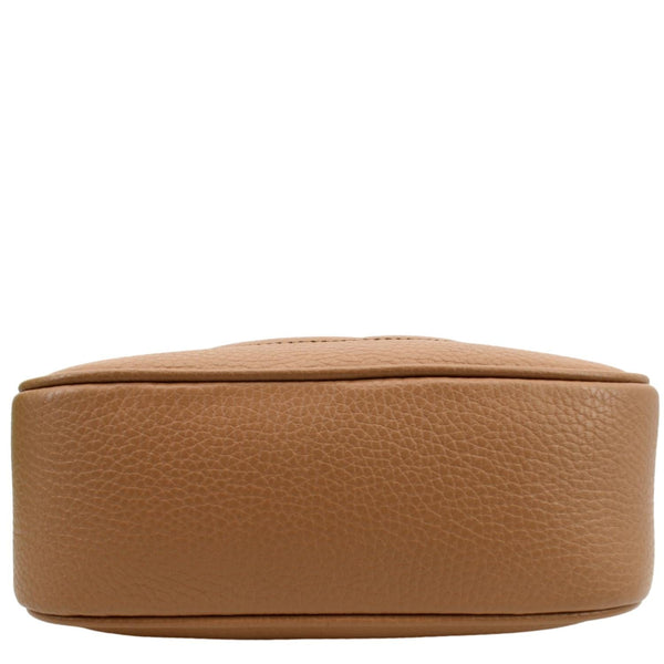 GUCCI Soho Disco Pebbled Leather Small Crossbody Bag Rose Beige 308364