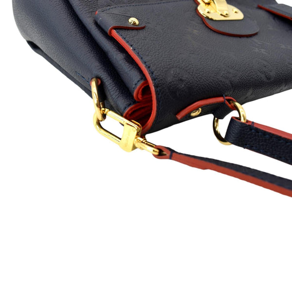 LOUIS VUITTON Georges MM Monogram Empreinte Shoulder Bag Navy Blue