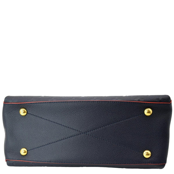 LOUIS VUITTON Georges MM Monogram Empreinte Shoulder Bag Navy Blue