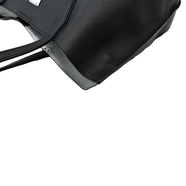 MCM Yris Medium Leather Shopper Tote Bag Black