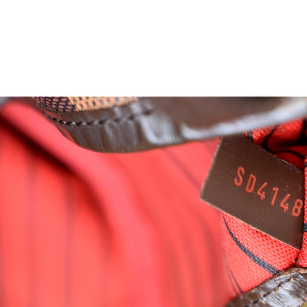 Louis Vuitton Neverfull MM Damier Ebene Tote Bag Brown - Tag