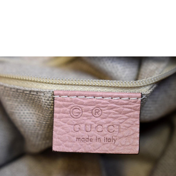 GUCCI Large Bree GG Canvas Hobo Bag Pink 449244