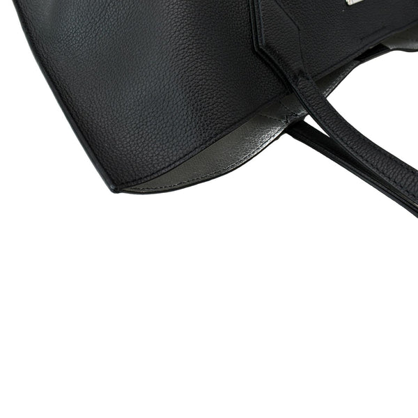 MCM Yris Medium Leather Shopper Tote Bag Black