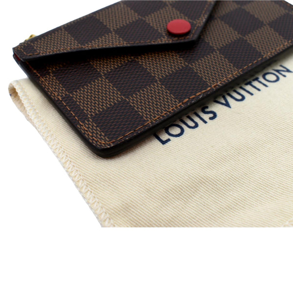 LOUIS VUITTON Recto Verso Damier Ebene Card Holder Brown