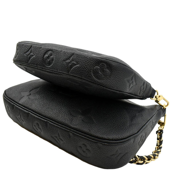 LOUIS VUITTON Multi Pochette Accessories Empreinte Clutch Bag Black