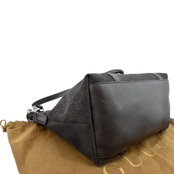 GUCCI Medium Top Handle GG Canvas Tote Shoulder Bag Brown 341503