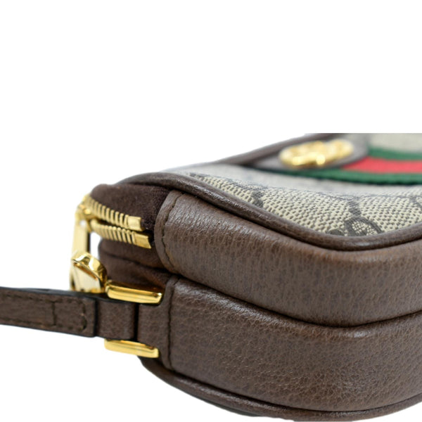 GUCCI Ophidia GG Supreme Monogram Phone Case Wristlet Beige 598654