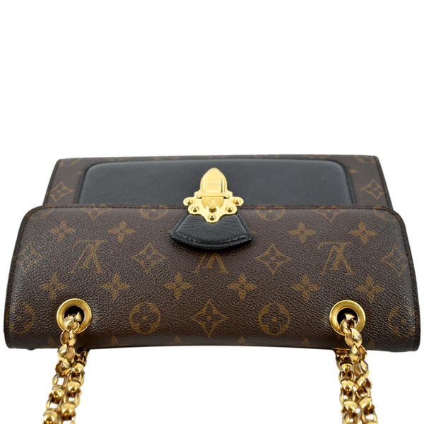 LOUIS VUITTON Victoire Monogram Canvas Crossbody Bag Black
