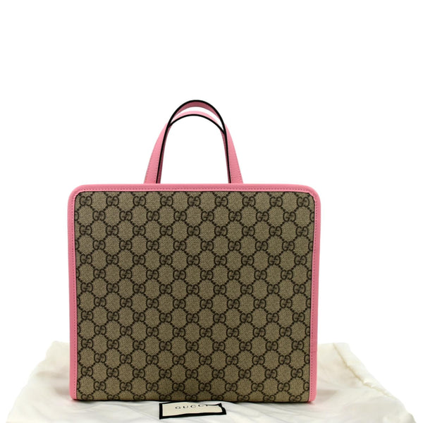 Gucci Kids Strawberry GG Supreme Canvas Tote Bag Beige - Back