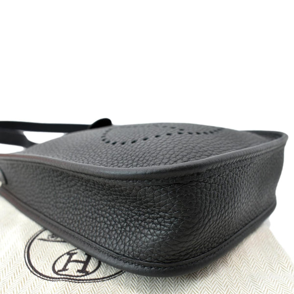 HERMES Evelyne Amazone TPM III Clemence Leather Crossbody Bag Black