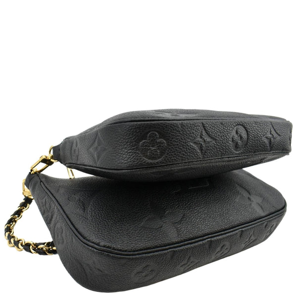 LOUIS VUITTON Multi Pochette Accessories Empreinte Clutch Bag Black
