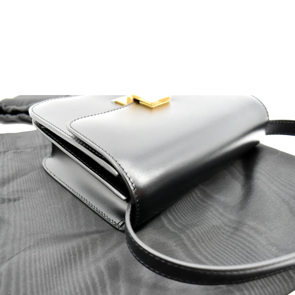 Celine Classic Box Calfskin Leather Crossbody Bag Black - Top Right