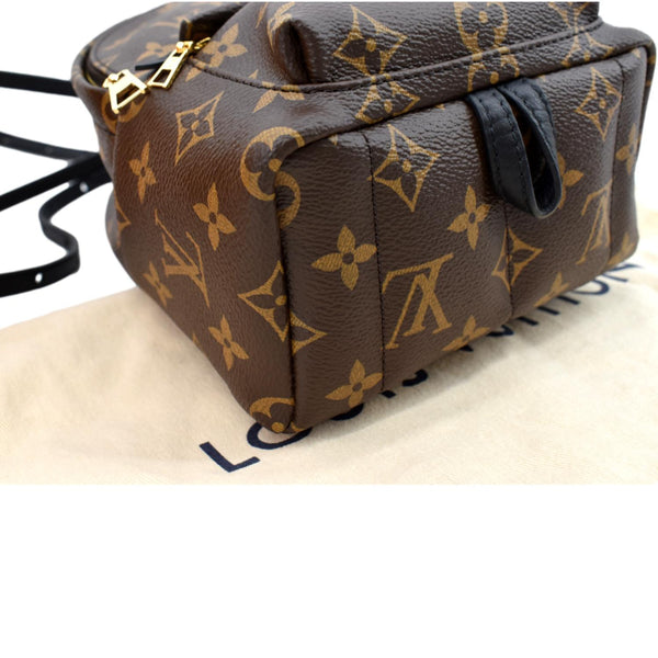 LOUIS VUITTON Palm Springs Mini Monogram Canvas Backpack Brown