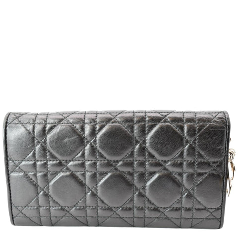 CHRISTIAN DIOR Lady Dior Cannage Leather wallet Black