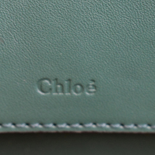 CHLOE Mini Vanity Crocodile Embossed Leather Crossbody Bag Green