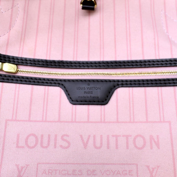 LOUIS VUITTON Neverfull MM Damier Ebene Tote Bag Brown