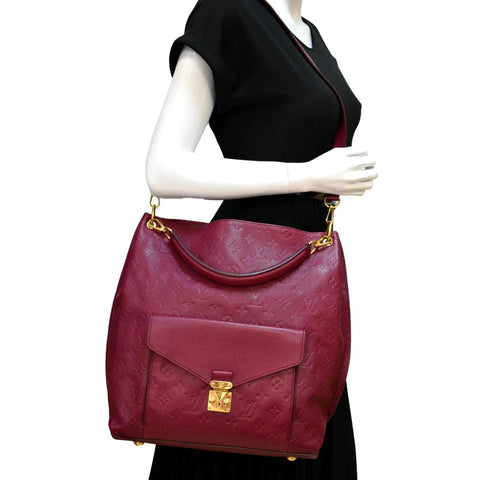 LOUIS VUITTON Metis Hobo Monogram Empreinte Shoulder Bag Maroon