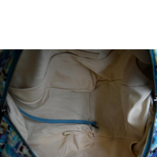 CHANEL Coco Cuba Hammock Tweed Woven Hobo Bag Turquoise