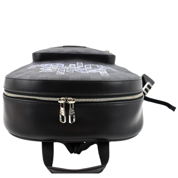 LOUIS VUITTON Josh Interlinked Logo Damier Graphite Backpack Black