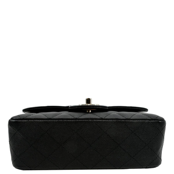 CHANEL Mini CC Flap Leather Shoulder Bag Black