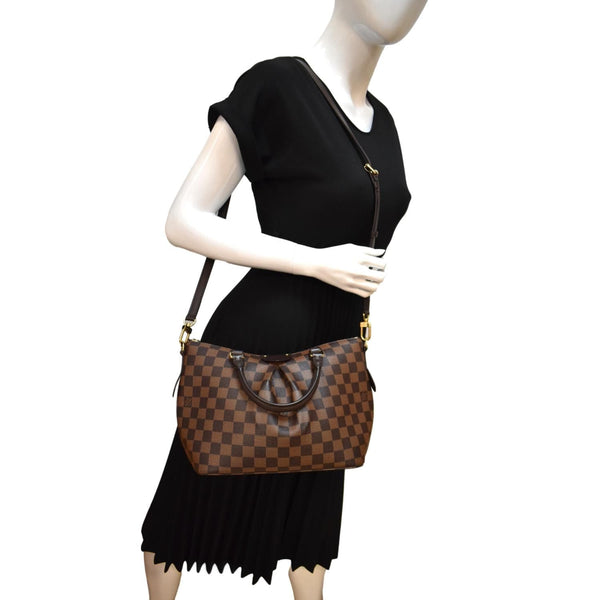LOUIS VUITTON Siena PM Damier Ebene Shoulder Bag Brown
