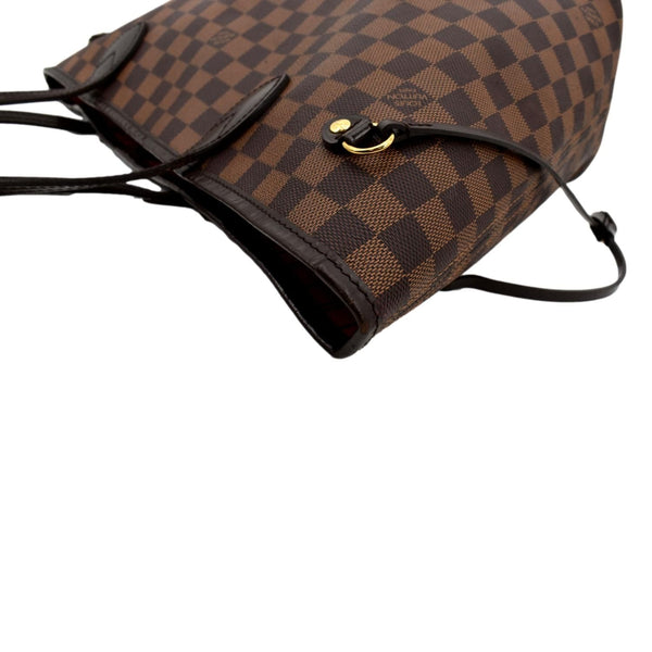 Louis Vuitton Neverfull MM Damier Ebene Tote Bag Brown - Top Left