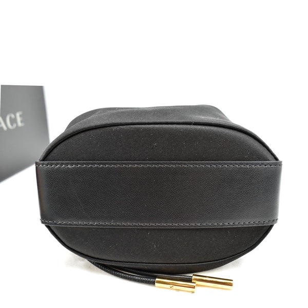 VERSACE La Medusa Charm Bucket Shoulder Bag Black