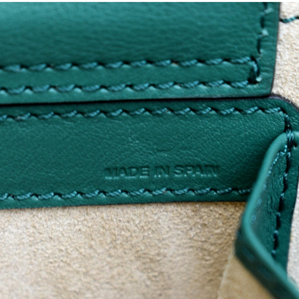 CHLOE Mini Vanity Crocodile Embossed Leather Crossbody Bag Green