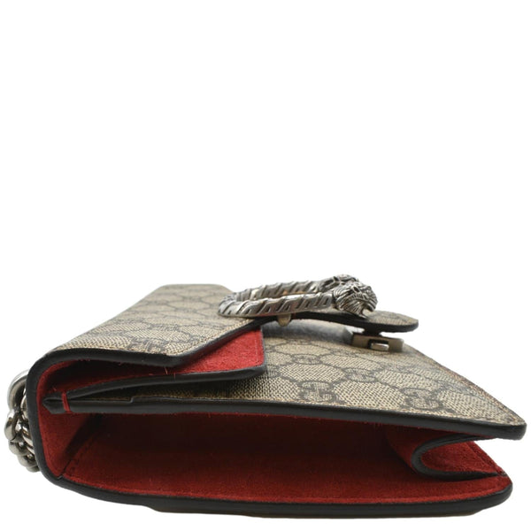 GucciI Dionysus Mini GG Supreme Canvas Crossbody Bag - Left Side