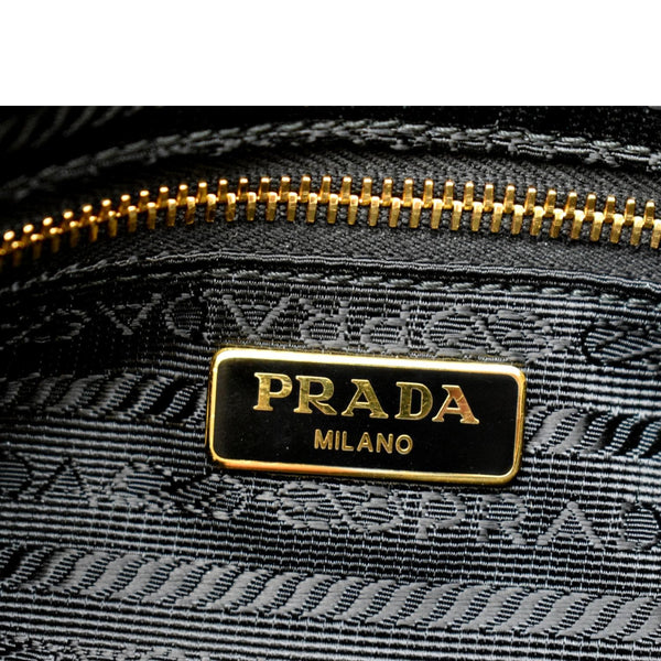 Prada Tessuto Gaufre Nylon Shoulder Bag in Black Color - Monogram