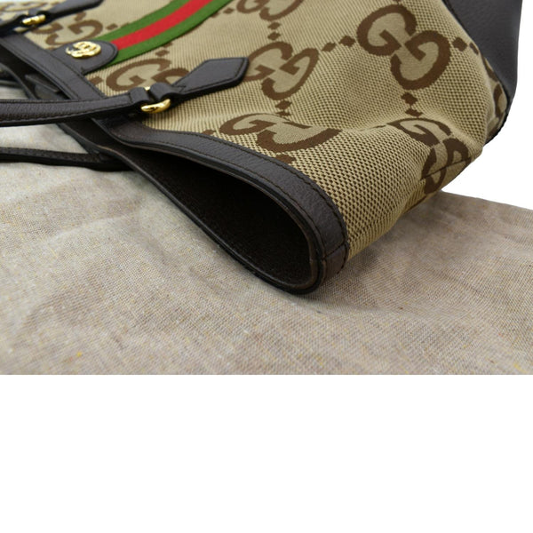 GUCCI Ophidia Jumbo GG Supreme Canvas Tote Bag Beige 631685