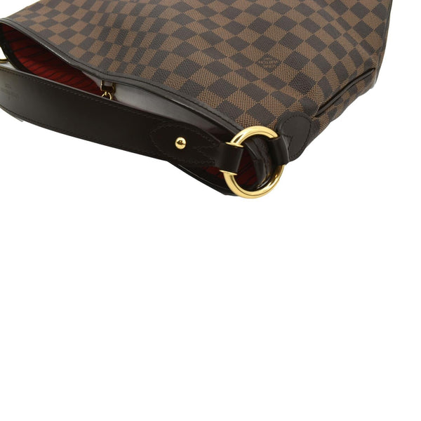LOUIS VUITTON Delightful MM Damier Ebene Hobo Bag Brown