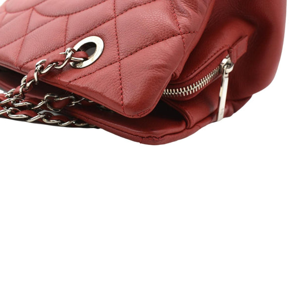 CHANEL Timeless CC Soft Quilted Caviar Leather Shopping Tote Bag Red