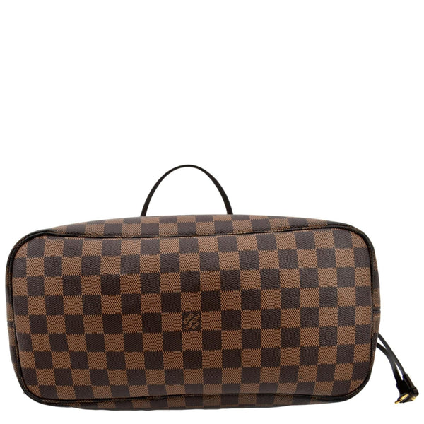 Louis Vuitton Neverfull MM Damier Ebene Tote Bag Brown - Bottom
