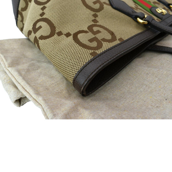 GUCCI Ophidia Jumbo GG Supreme Canvas Tote Bag Beige 631685