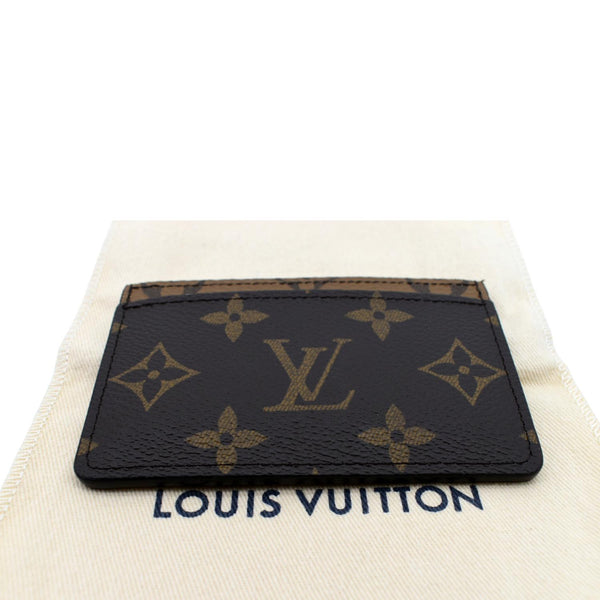 LOUIS VUITTON Monogram Canvas Card Holder Brown